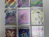 many different types of pokemon trading cards in the package
