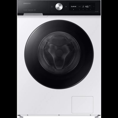 the front view of a washing machine with the door open