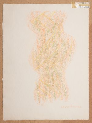 dessin d'une carte des États-Unis réalisé au crayon de couleur sur une feuille de papier