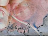 a picture of a painting of a pink rose on a piece of paper