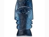 an image of a glass sculpture of a man ' s face