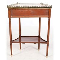 PETITE CONSOLE LOUIS XVI d’entre deux à côtés incurvés en ac… (photo 3)