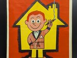 affiche française représentant un homme en train de fumer une cigarette devant une maison