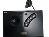 a nintendo wii game console with a controller attached to it