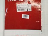 a red box with a sticker on it that says jako parts