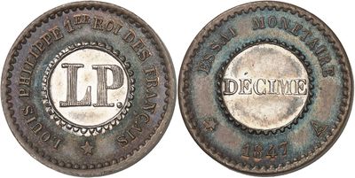 a close up of a coin with the word ' l p ' on it