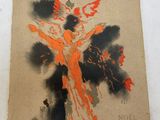 un vieux livre sur lequel figure l'image d'un ange