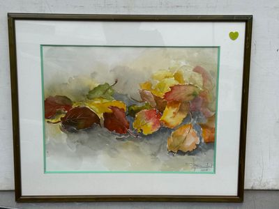 Feuilles d'automne, aquarelles