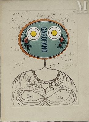 Enrico BAJ (1924-2003) Carte de voeux