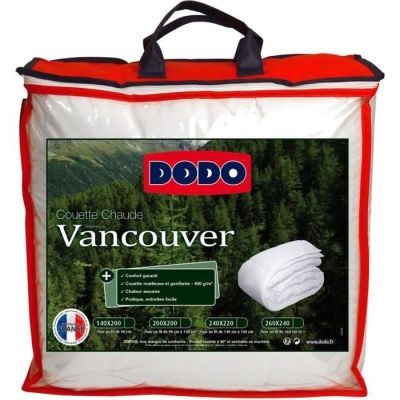 132 / Couette chaude - DODO - VANCOUVER - Blanc - Enve…