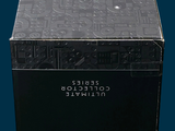 a black box with a pair of white shoes in it