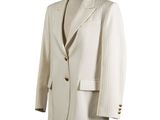 white pinstripe suit with gold buttons on a mannequin mannequin mannequin mannequin mannequin mannequin mannequin mann