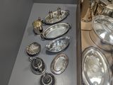 a box of silverware on a table in a room