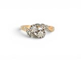 une bague ancienne en or et diamant