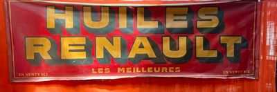Renault : Rare Ancienne Enseigne Publicitaire Automobilie: "…