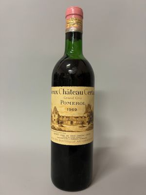 bottle of red wine with a pink cap on a white background