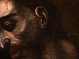 a painting of a man with a cross on his forehead