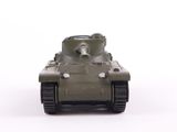 a toy tank that is sitting on a white surface