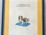 la photo d'une photo représentant un chien posé sur une table