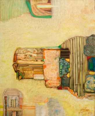 Stanislas Wostan (1915-1989) Composition 1963 Huile sur toil…