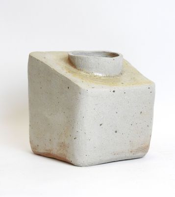 concrete candle holder on white background with white background