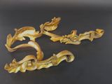 two pieces of banana peel on a black surface