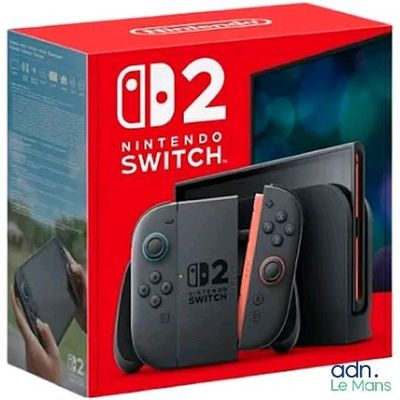 La Nintendo Switch est dans sa boîte et prête à l'emploi.