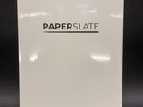 the paper is white and has black lettering on it