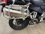a motorcycle that is parked in a parking lot