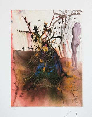une image d'une peinture représentant une femme avec des fleurs dans les cheveux