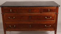 Commode rectangulaire en bois fruitier teinté et filets de l… (photo 3)