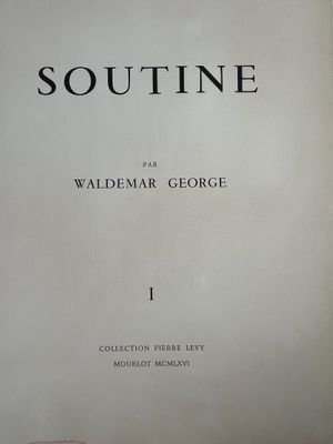 WALDEMAR (George). Soutine. Collection Pierre Lévy.