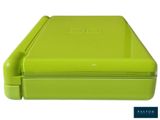 lime green lunch box with lid and handle