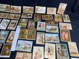a lot of cards that are on a table