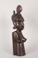 buste en ébène. Travail africain.