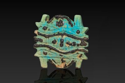 Amulette ÉGyptienne EN FAÏEnce À Quadruple ŒIL DE Wedjat