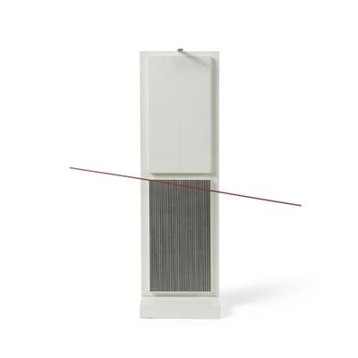 an image of a white object with a red line on it