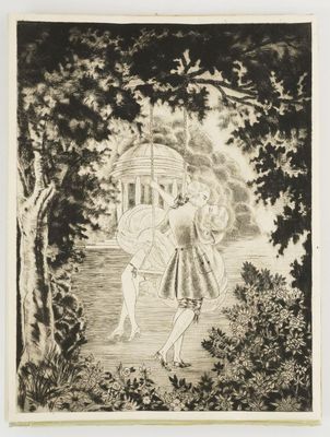 un dessin en noir et blanc d'une femme en robe