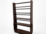 une étagère en bois comportant trois tablettes de chaque côté