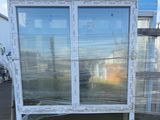 a large window that is sitting on a pallet