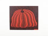 a picture of a painting of a pumpkin on the wall