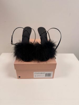 Expédition obligatoire - Sandales à talons Cazabat en cuir n…