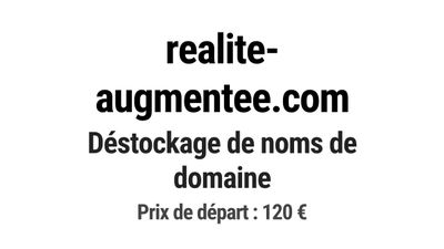 Nom de domaine realite-augmentee.