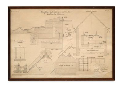 un ancien plan de maison comportant des plans et des croquis