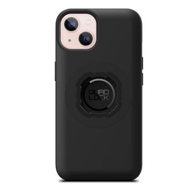 vue de dos d'une coque noire pour iPhone munie d'un anneau