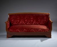 Suite de six fauteuils et d’un canapé en acajou et placage d… (photo 5)
