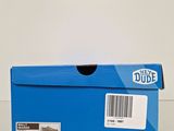 the box is blue and has a barcode on it