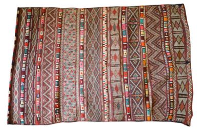 an image of a large rug with many different colors and patterns