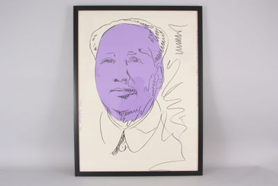 un dessin représentant un homme au visage violet, dans un cadre noir