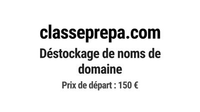Nom de domaine classeprepa.com.